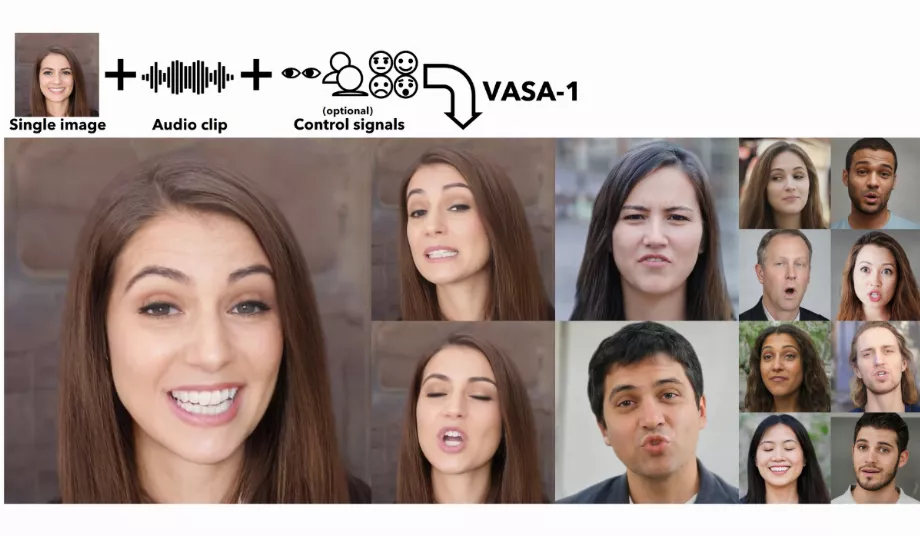 VASA-1 redéfinit la création de contenu numérique en permettant une animation réaliste d'images fixes. (Microsoft)
